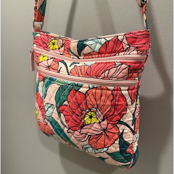 Vera Bradley Vintage Floral Triple Zip Crossbody Bag - Picture 2 of 7